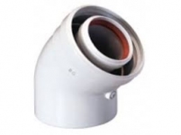 Коліно коаксіальне 45° для котлів WESTEN, BAXI